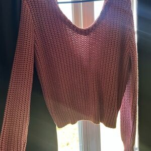 PacSun Dusty Rose V-Neck Sweater